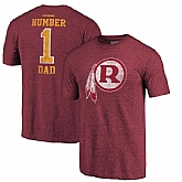 Washington Redskins Burgundy Greatest Dad Retro Tri-Blend NFL Pro Line by Fanatics Branded T-Shirt,baseball caps,new era cap wholesale,wholesale hats